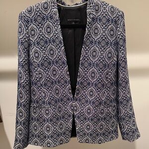 Banana Republic Women's Blue and White Textured Blazer